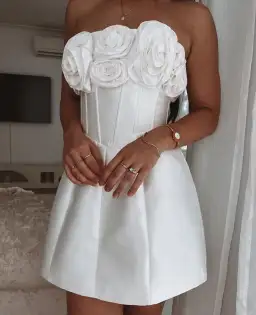 Eliya The Label Tehanni Mini Dress White Size 8 for rent on The Volte - image 1