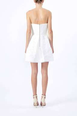 Alex Perry Drake  Mini Dress White Size 10 for rent on The Volte - image 4