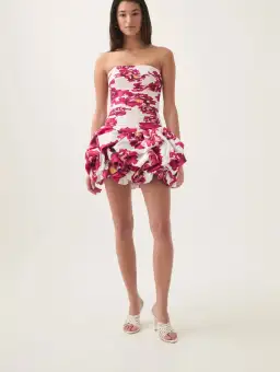 Aje Violette Bubble Hem Mini Dress Boldly Blooming Size 10 for rent on The Volte - image 5