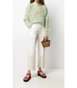 Marni Micro Tropicalia Logo Bag in Raw Sienna