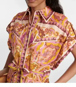 Zimmermann Halcyon Playsuit Pink Rose Size 12/M  for rent on The Volte - image 3