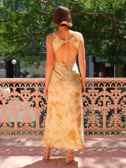 Ownley Andrea Midi Dress Citrus Floral Size 8 for rent on The Volte - image 4