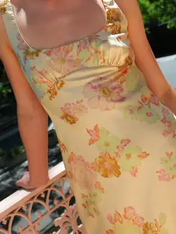 Ownley Andrea Midi Dress Citrus Floral Size 10 for rent on The Volte - image 2