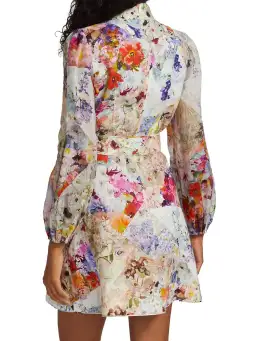 Zimmermann Prima Belted Mini Dress Patchwork Floral Size 1 / AU 10 for rent on The Volte - image 3