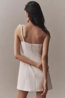 The Wolf Gang Flores Rose Mini Dress Ivory Size AU 8 for rent on The Volte - image 3