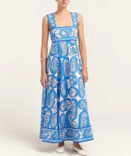 Alemais Dianna Summer Dress Blue/White Paisley Print Size 8 for rent on The Volte - image 4