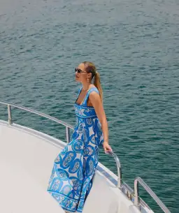 Alemais Dianna Summer Dress Blue/White Paisley Print Size 8 for rent on The Volte - image 2