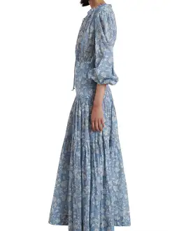 Bec & Bridge Floral Skies Full Bell Sleeve Maxi Dress Blue Size 8 for rent on The Volte - image 2
