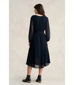 Blue Illusion Clip Ink Georgette Dress Navy Size 14/L for rent on The Volte - image 3