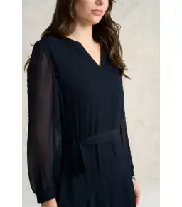 Blue Illusion Clip Ink Georgette Dress Navy Size 14/L for rent on The Volte - image 2