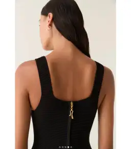 Aje Marisole Knit Midi Dress Black Size M / AU 10 for rent on The Volte - image 3