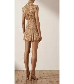 Shona Joy Colette High Neck Corded Mini Dress Print Size AU 10 for rent on The Volte - image 3