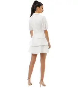C/MEO Collective Think About Me Mini Dress White Size AU 8 for rent on The Volte - image 2