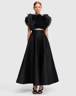Acler Warburton Top and Skirt Set Black Size AU 12 for rent on The Volte - image 1