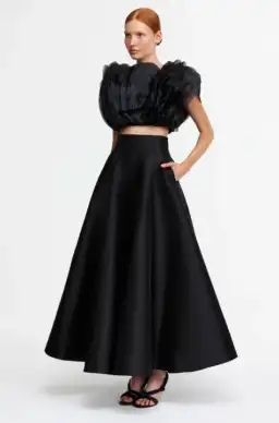 Acler Warburton Top and Skirt Set Black Size AU 12 for rent on The Volte - image 3