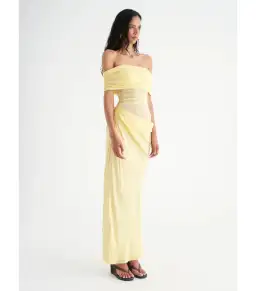 Benni Nico Off The Shoulder Dress Butter Size AU 12 for rent on The Volte - image 2