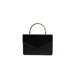 Amina Muaddi Pernille Chain Handle Bag Black