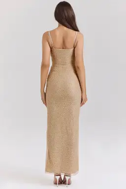 House of CB Calla Embellished Maxi Dress Seapearl Size S / AU 8 for rent on The Volte - image 3