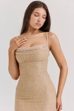 House of CB Calla Embellished Maxi Dress Seapearl Size S / AU 8 for rent on The Volte - image 2