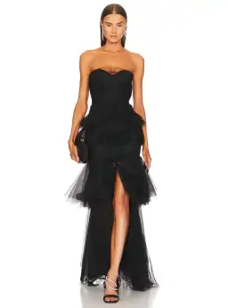 Michael Costello x Revolve Alai Gown Black Size 8