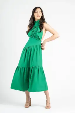 One Fell Swoop Serendipity Maxi Dress Fern Green Size 8