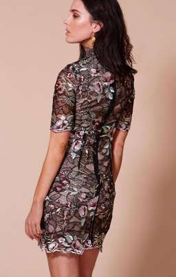 Winona Grimaldi Dress Black Lace Sz 6 for rent on The Volte - image 2