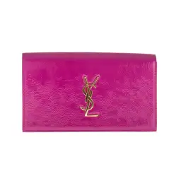 Saint Laurent Classic Kate Monogram Clutch Magenta  for rent on The Volte - image 1