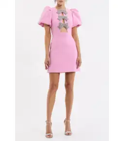 Rebecca Vallance Juliana Mini Dress Pink Size AU 12  for rent on The Volte - image 1