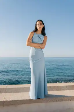 One Fell Swoop Kota Maxi Dress in Blue Jean Size AU 10