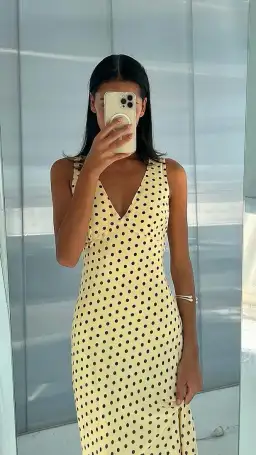 Ownley Tulip Midi Dress Butter Spots Size 8 for rent on The Volte - image 5