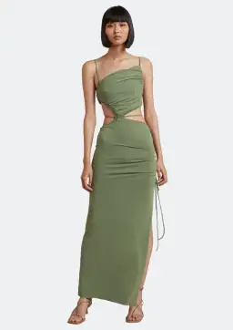 Bec & Bridge Dilkon Maxi Dress Olive Size XS / AU 6 for rent on The Volte - image 1