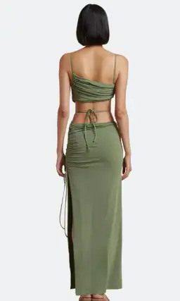 Bec & Bridge Dilkon Maxi Dress Olive Size XS / AU 6 for rent on The Volte - image 2