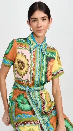 Alemais Disco Daisy Shirtdress Multicolour Size 10 for rent on The Volte - image 6