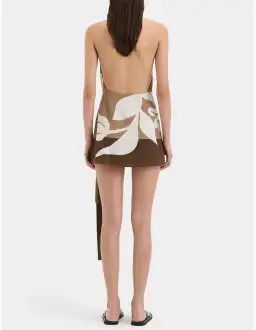 Sir the Label Portia Wrap Mini Dress Chocolate Sorrento Size 8 for rent on The Volte - image 3