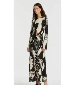 Sir The Label Realisme Twist Maxi Dress Print Size 1 / AU 8