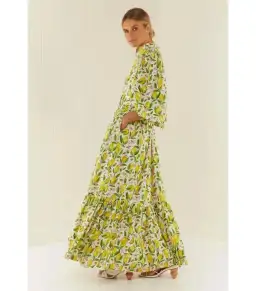 Palm Noosa Royal Flush Dress Lemon Print Size AU 12  for rent on The Volte - image 4