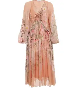Zimmermann Dancer Drawn Midi Dress Blush Garden Floral Size 3 / AU 14 for rent on The Volte - image 3