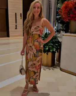 Sir the Label Talulah Column Midi Dress Sanderling Floral Size 0P / AU 6 Petite for rent on The Volte - image 1