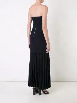 Dion Lee Linear Pleat Crepe Strapless Dress Black Size XS / AU 6 for rent on The Volte - image 3