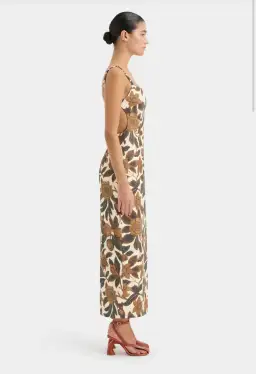 Sir the Lable Primrose Ruched Midi Dress Ivory Tapestry Size 2/Au 10 for rent on The Volte - image 3