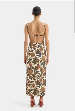 Sir the Lable Primrose Ruched Midi Dress Ivory Tapestry Size 2/Au 10 for rent on The Volte - image 4