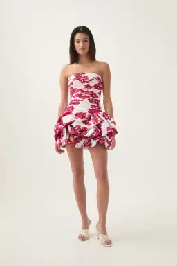 Aje Violette Bubble Hem Mini Dress in Boldly Blooming Size AU 10