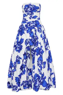 Aje Behold Maxi Dress Boldly Blooming Cobalt Floral Size 8 for rent on The Volte - image 3