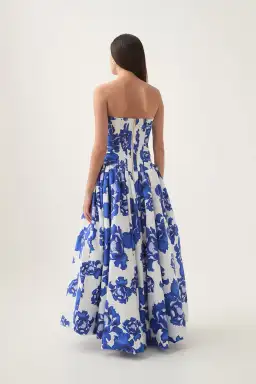 Aje Behold Maxi Dress Floral Boldly Blooming Cobalt Floral Size 10 for rent on The Volte - image 2