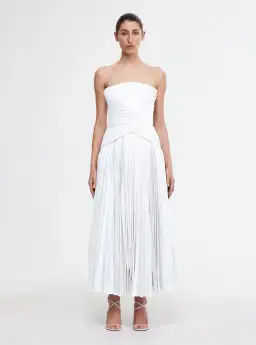 Acler Fairley Midi Dress Ivory Size 10 for rent on The Volte - image 1