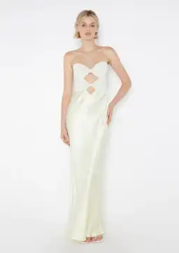 Bec & Bridge Halle Strapless Dress Ice Yellow Size 10 for rent on The Volte - image 1