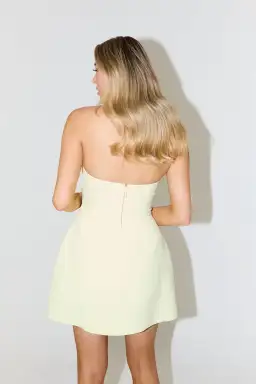 Odd Muse Ultimate Muse Structured Mini Dress Lime Cream Size 6  for rent on The Volte - image 2