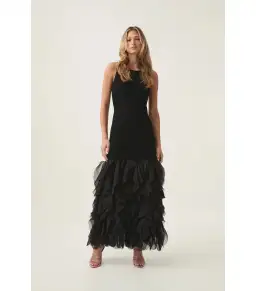 Aje Elations Knit Maxi Dress in Black Size Small / AU 8 for rent on The Volte - image 1