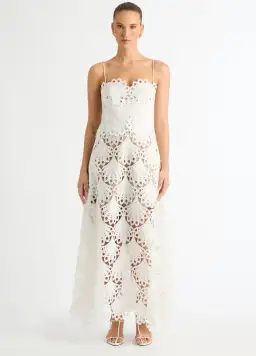 Sheike Ella Lace Maxi Dress White / Ivory Size 12 for rent on The Volte - image 1