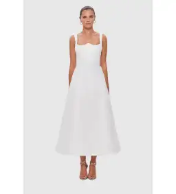 Leo Lin Odette Midi Dress White Size 8 for rent on The Volte - image 1